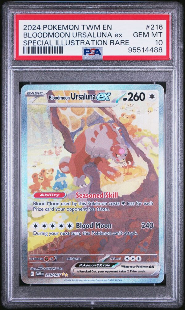 2024 POKEMON TWM EN-TWILIGHT MASQUERADE 216 BLOODMOON URSALUNA EX SPECIAL ILLUSTRATION RARE