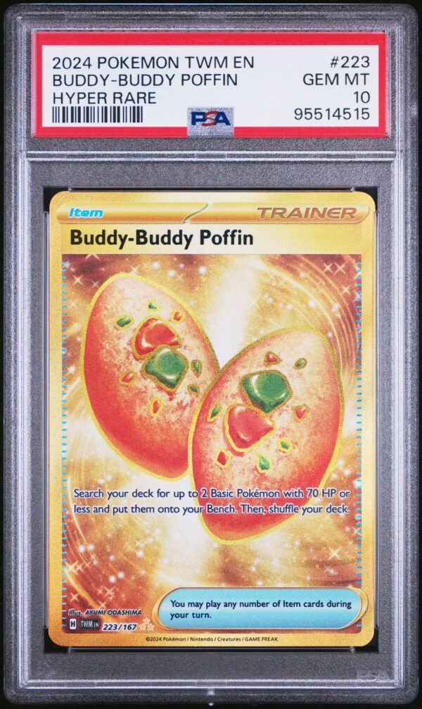 2024 POKEMON TWM EN-TWILIGHT MASQUERADE 223 BUDDY-BUDDY POFFIN HYPER RARE