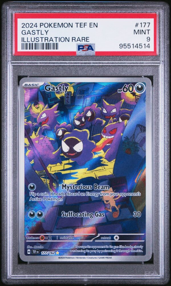 2024 POKEMON TEF EN-TEMPORAL FORCES 177 GASTLY ILLUSTRATION RARE