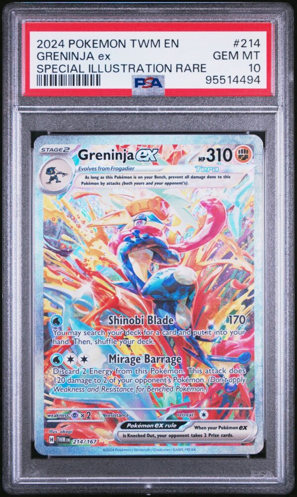 2024 POKEMON TWM EN-TWILIGHT MASQUERADE 214 GRENINJA EX SPECIAL ILLUSTRATION RAR