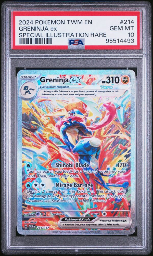 2024 POKEMON TWM EN-TWILIGHT MASQUERADE 214 GRENINJA EX SPECIAL ILLUSTRATION RARE