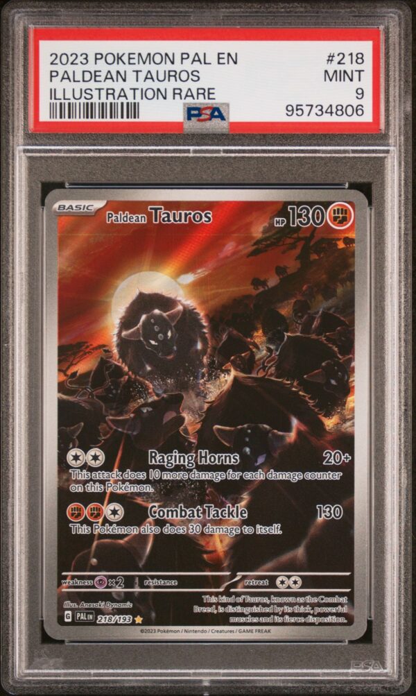 2023 POKEMON PAL EN-PALDEA EVOLVED 218 PALDEAN TAUROS ILLUSTRATION RARE