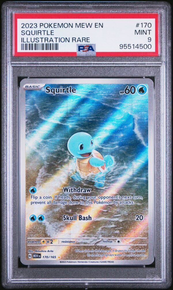 2023 POKEMON MEW EN-151 170 SQUIRTLE ILLUSTRATION RARE